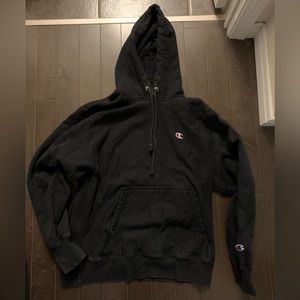 Champion Reverse Weave Hoodie (black men’s medium, good condition)